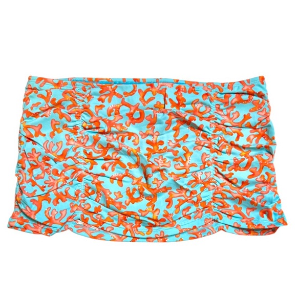 Tommy Bahama Coral Cabana Shirred Skirted Hipster Bikini Bottom - Picture 3 of 12